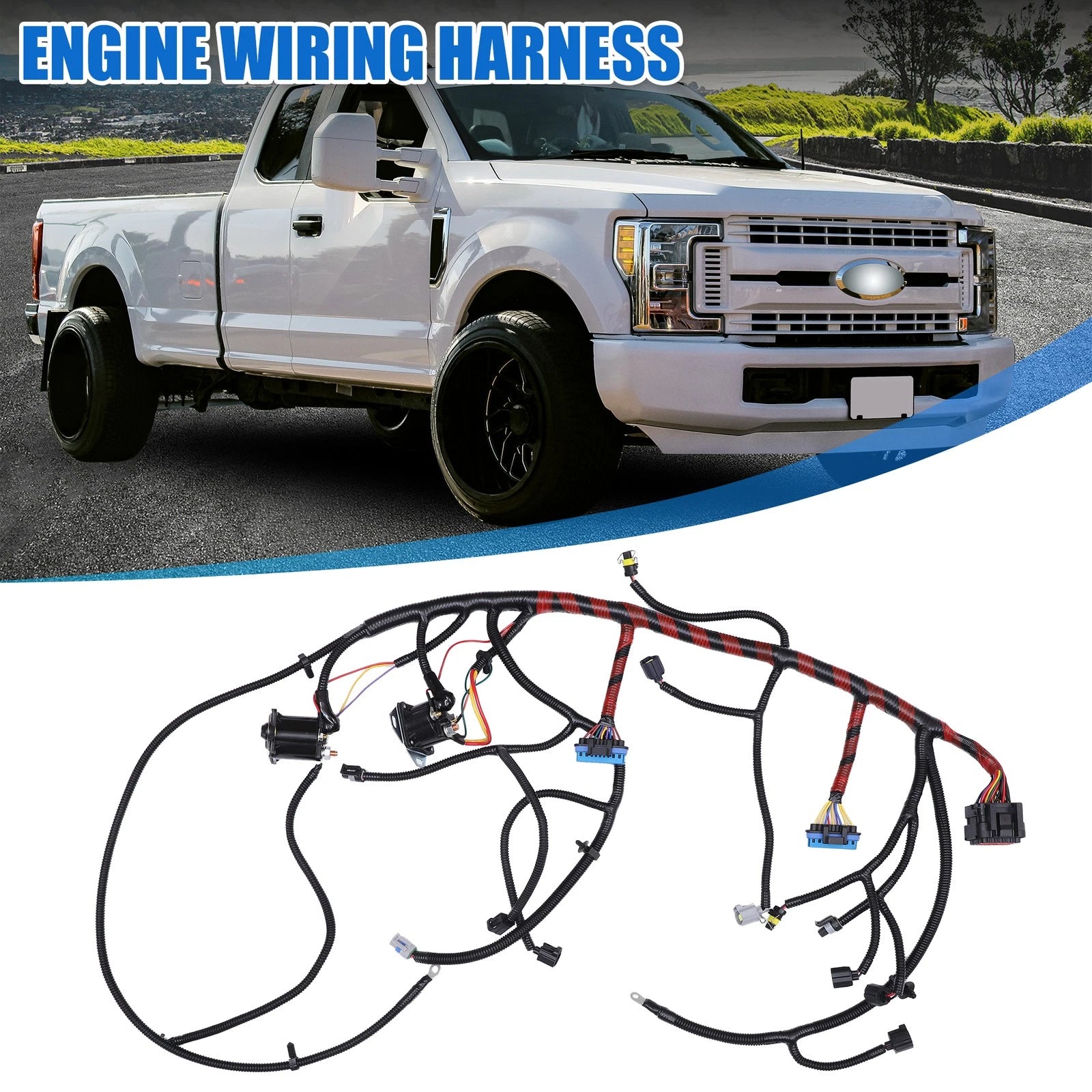 Set of 1 Engine Wiring Harness for Ford F250 F350 F450 F550 (1999–2007) No.F81Z-12B637-EA