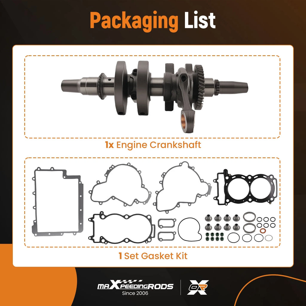 Crankshaft with Gasket Set for Polaris RZR 900 RZR4 900 XP (2013–2014)