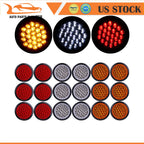 18pcs LED Round Tail Signal Side Marker Lights for Trailer