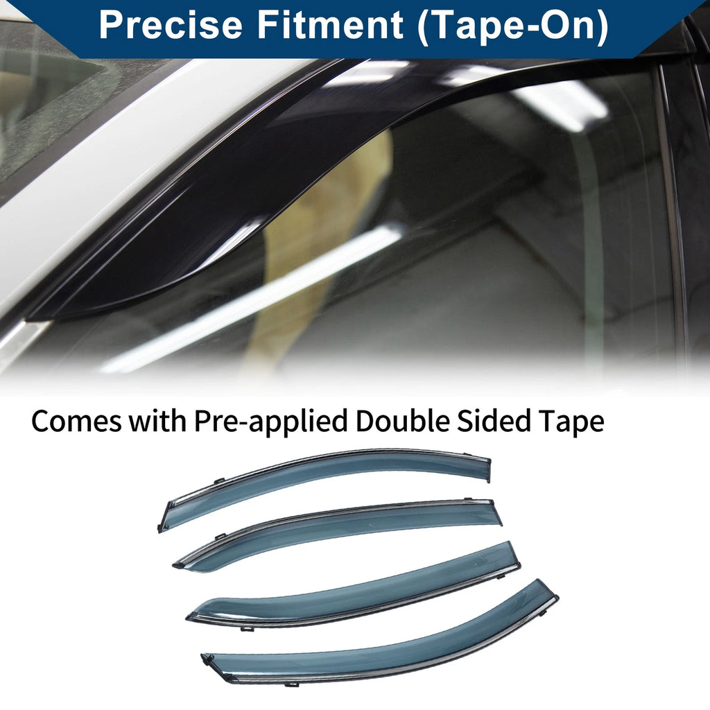 Set of 4 Car Window Deflectors for Mazda 3 Sedan (2014–2018)