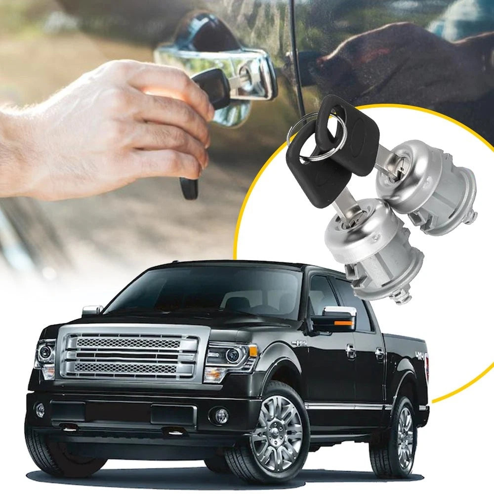 Set of 2 Door Lock Cylinder Keys for Ford F250 F150 F350 (1999–2016) EV