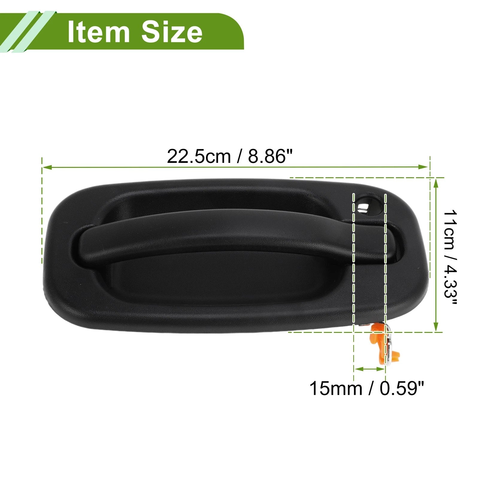 Exterior Door Handle for Chevrolet GMC (2010–2015) Black Front Right No.15034986