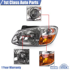 Headlight Assembly Set of 2 for Kia Spectra (2007–2009) with Bulb