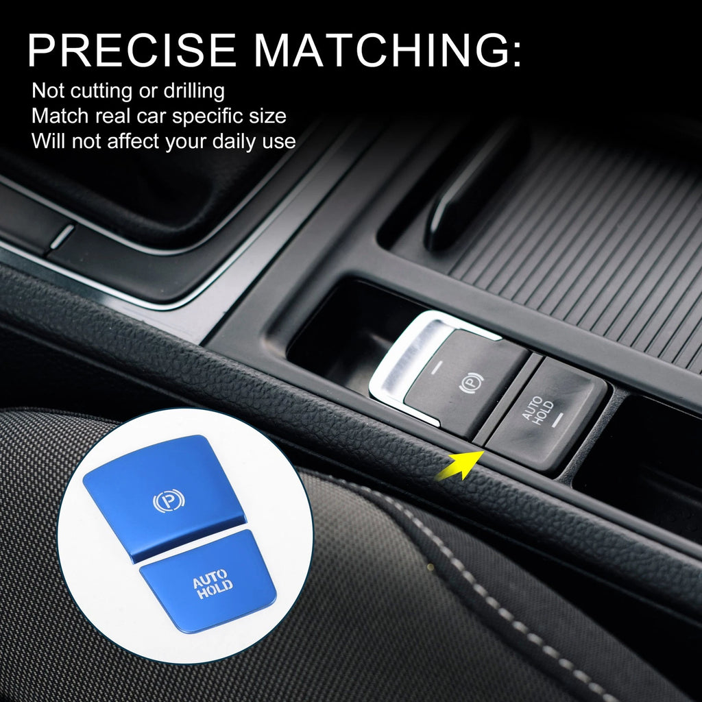 Set of 1 Gear Shift Handbrake Button Switch Cover for Hyundai Santa Fe (2019–2021) Blue