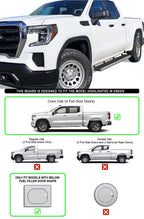 6in Stainless Steel Bars for 2019–2026 Chevy Silverado GMC Sierra Crew Cab