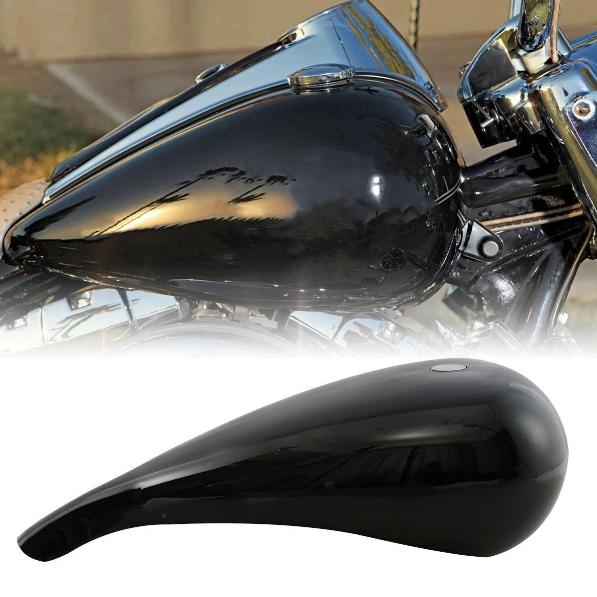 5" Extended Fuel Gas Tank for Harley Touring FL (Fit 4.7 Gallon)