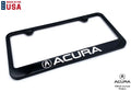 License Plate Frame Black Plastic with White Acura Logo for Acura (2000–2024)