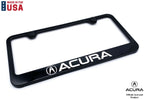 License Plate Frame Black Plastic with White Acura Logo for Acura (2000–2024)