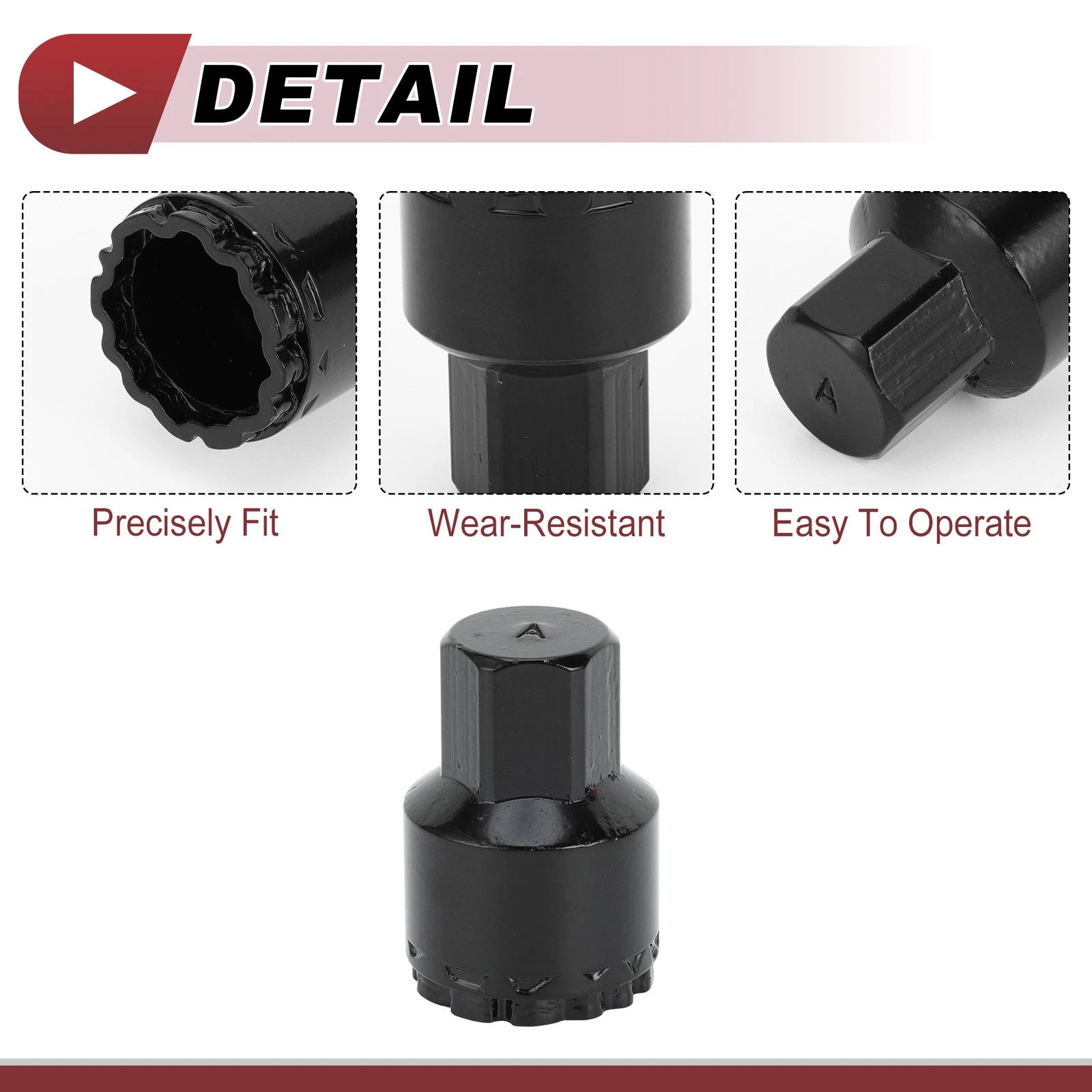 Wheel Lock Lug Nut Type A Anti-theft Key Socket for Mercedes Benz GLE450 GLS350 (2016–2021)