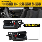 2X Door Handle Set for Toyota Corolla (2003–2008) Black Plastic