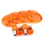 4 x Turn Signal Light Amber Lens Covers for Harley Davidson Road King (1994-2010)