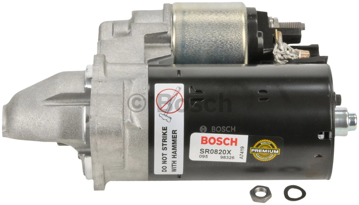 Starter Motor for Audi A8 Quattro, Bentley Continental, VW Touareg (Bosch SR0820X)