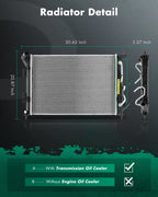 Aluminum Radiator for Kia Soul (2014–2019) 13414