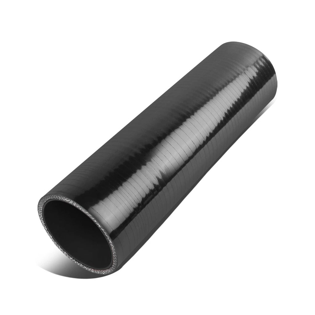 2" ID 8" Long Straight Transition 4-Ply Black Silicone Intercooler Pipe Hose