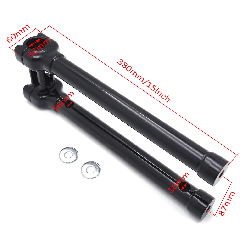 CNC Black Bolt-on 14" Riser Top Clamp for Harley Touring FLHR (1 1/4")