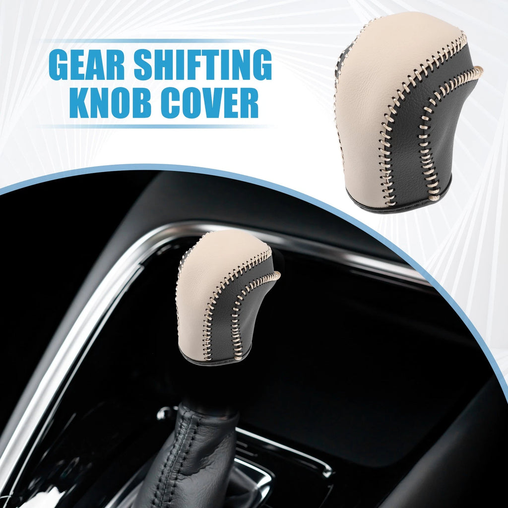 Gear Shifting Knob Cover Trim for Toyota Camry (2018–2023) Black Beige 726215744668