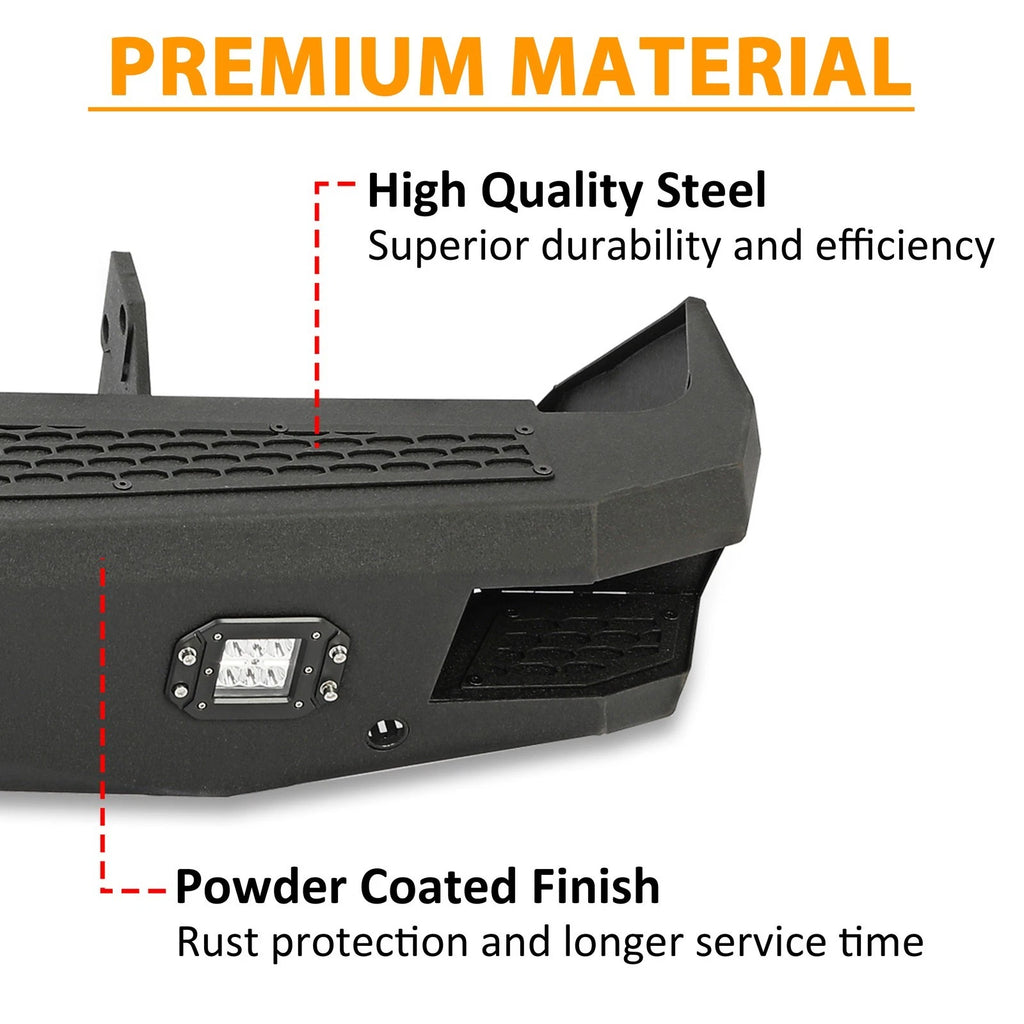 Assembled Rear Bumper with LED Lights for Toyota Tundra (2014–2021)