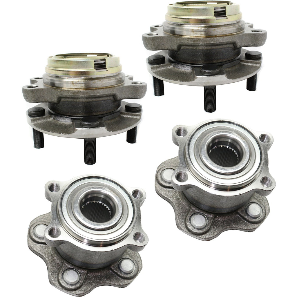 Wheel Hubs for Infiniti G37 (2009–2013) with Bearing 4-Wheel ABS AWD