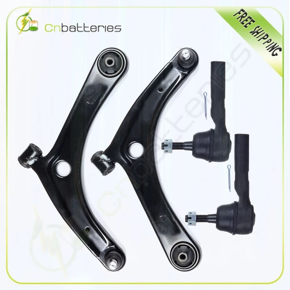 Set of 4 Suspension Ball Joint Control Arm Tie Rod Ends for Dodge Caliber (2007–2012)