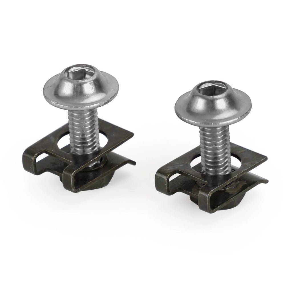 10x Aluminum M6x20mm Screen Bolts & Spring C Clips for Honda Motorcycle