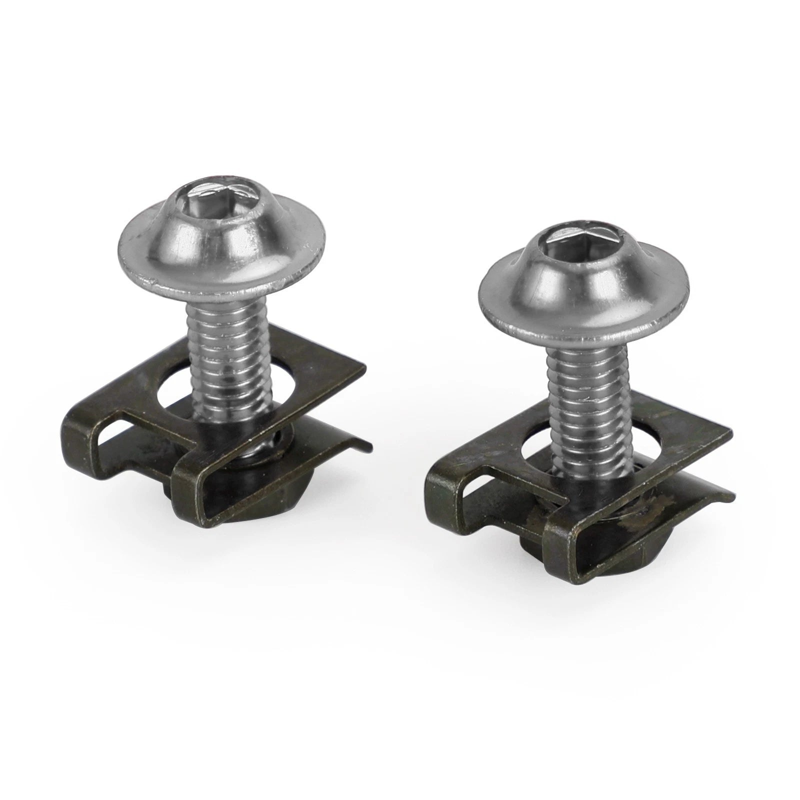 10x Aluminum M6x20mm Screen Bolts & Spring C Clips for Honda Motorcycle