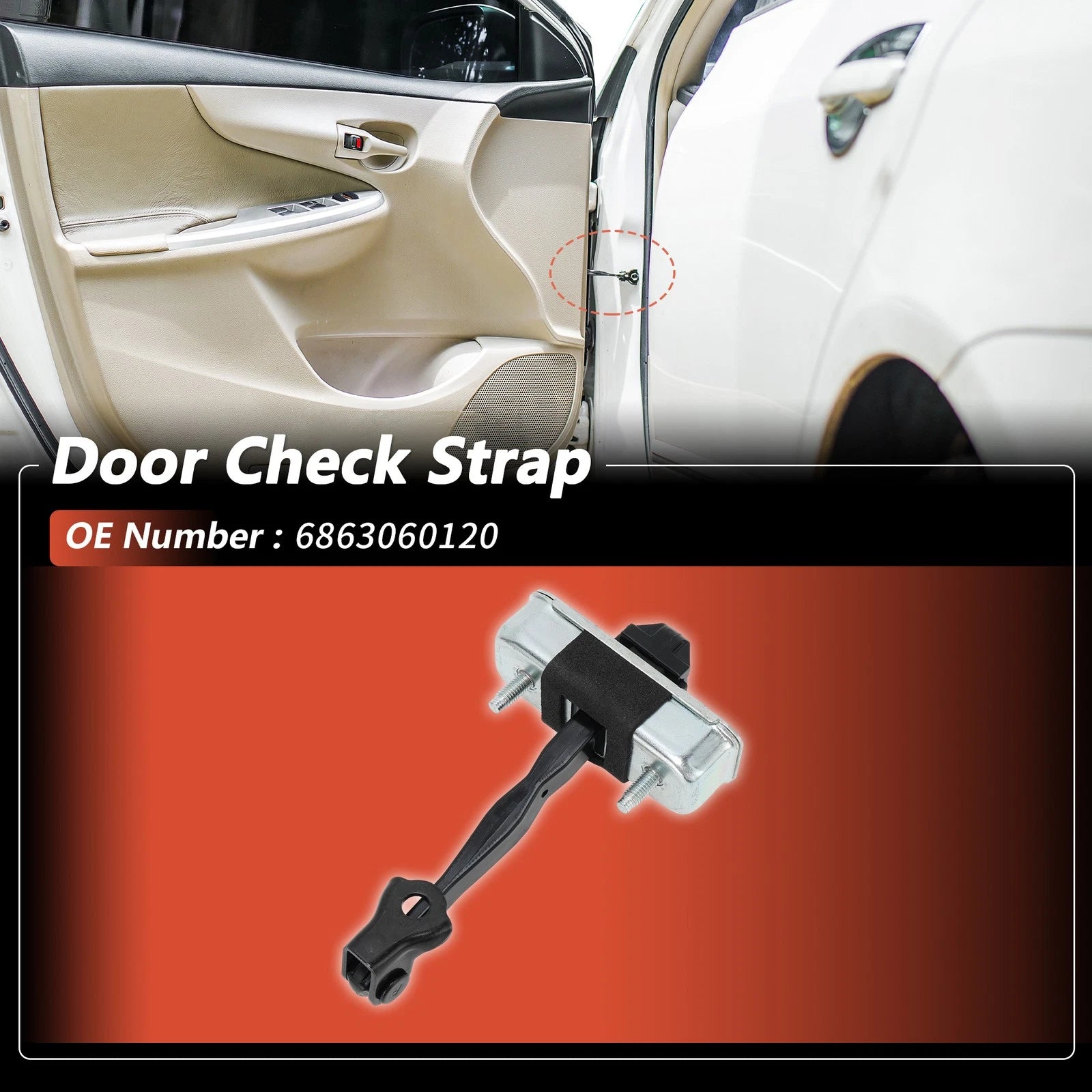 Rear Left/Right Door Check Strap for Toyota 4Runner (2010–2016) No.6863060120