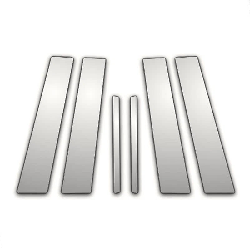 6Pc Chrome Pillar Post Covers Replacement for Ford Escort (1997–2002)