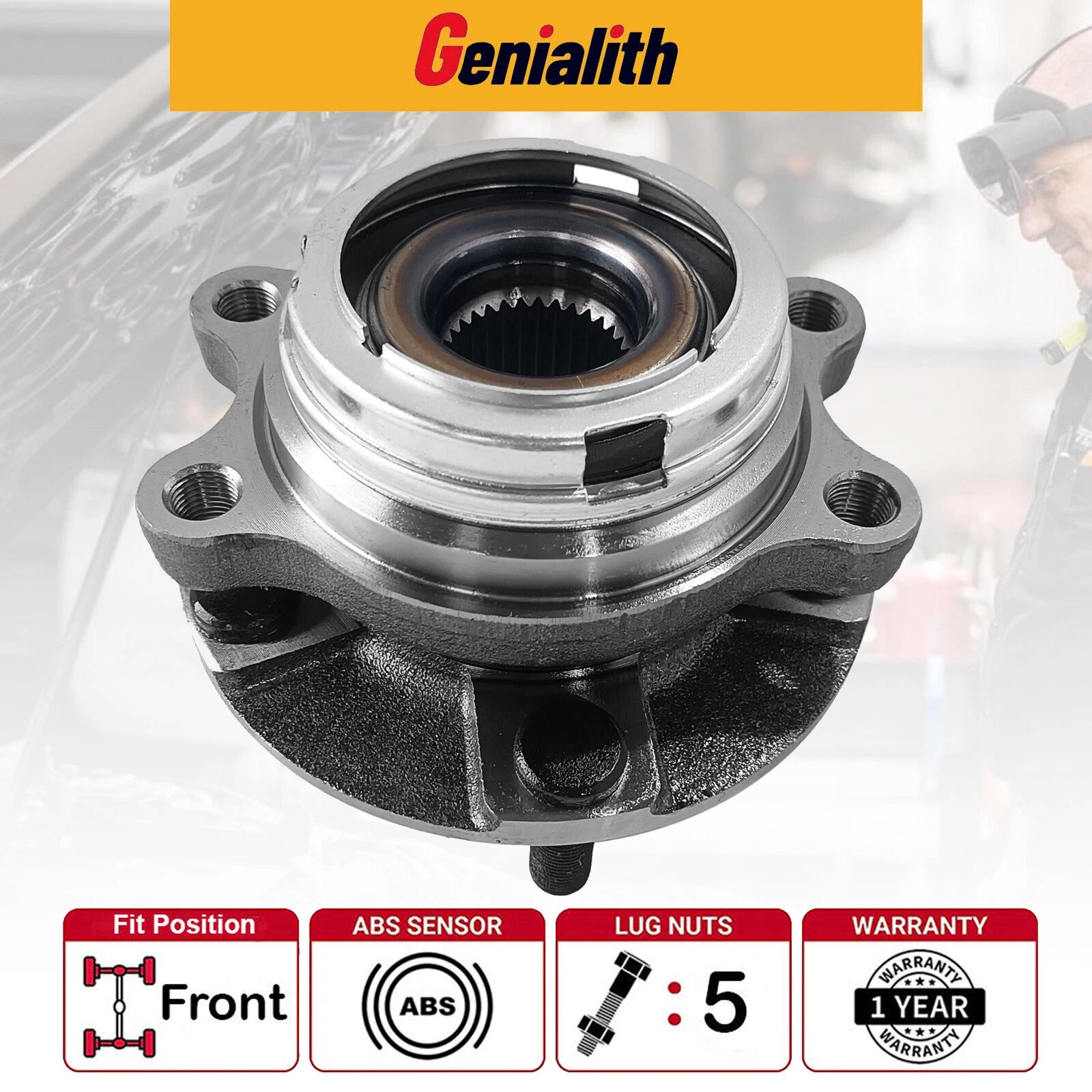 Pair Front Wheel Bearing Hub for Nissan Altima Maxima Pathfinder Infiniti QX60 (2013–2020)