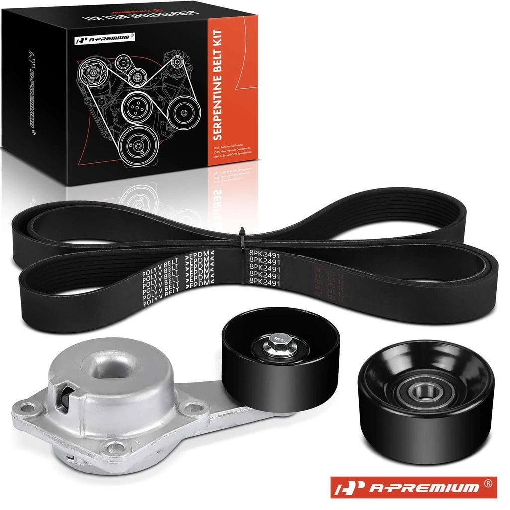3X Serpentine Belt Drive Component Kit for Ford Expedition (1997–2001)