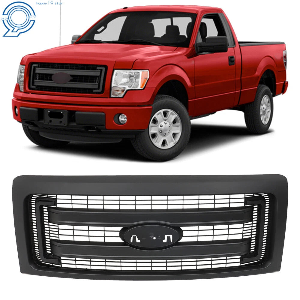 Matte Black Front Bumper Upper Grill for Ford F-150 (2009–2014)