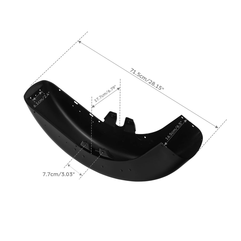 Vivid Black Front Fender for Harley Touring Electra Glide Road King (1989–2013)