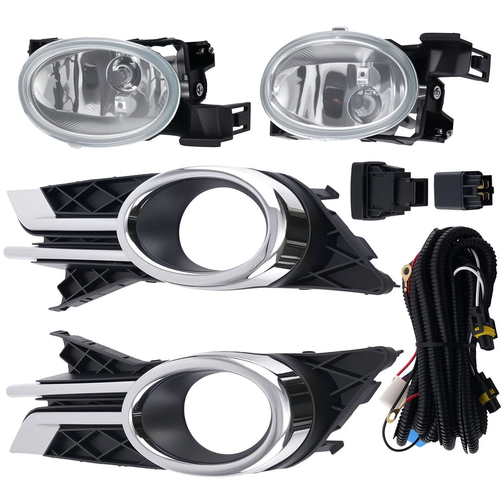 Set of 4 Fog Lamps w/ Bezel, Wiring, Switch for Honda Odyssey (2014–2016) 33950TK8A11