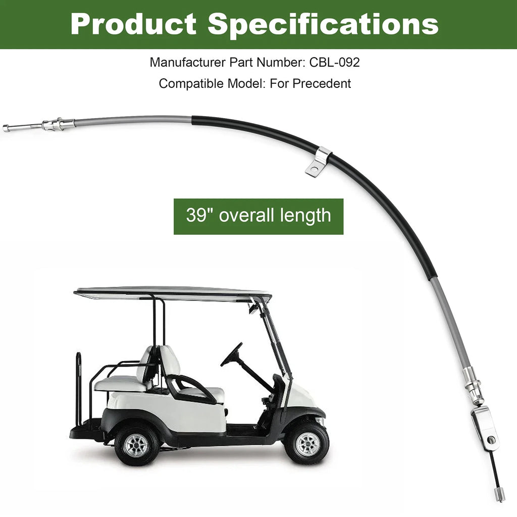 Driver's Side Brake Cable for Club Car Precedent (39")