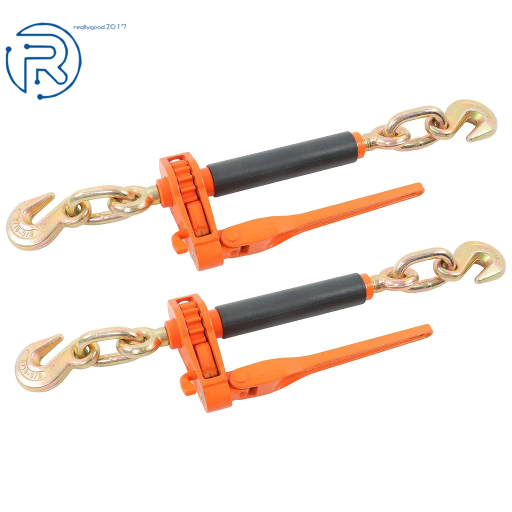2X Heavy Duty Orange Folding Chains 5/16" & 3/8" G70 for Universal Use