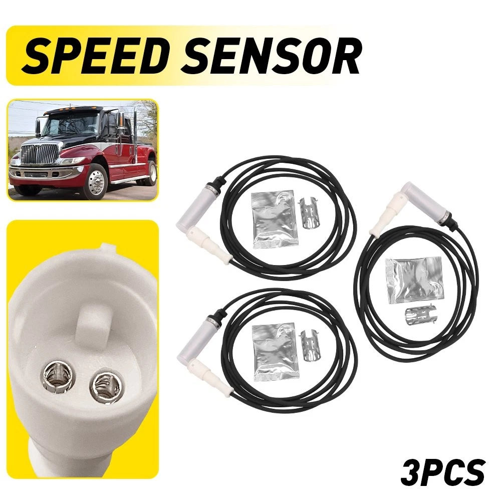 3X ABS Sensor for Mack CHU CXU GU7 GU8, Freightliner Argosy C2 (9705012)
