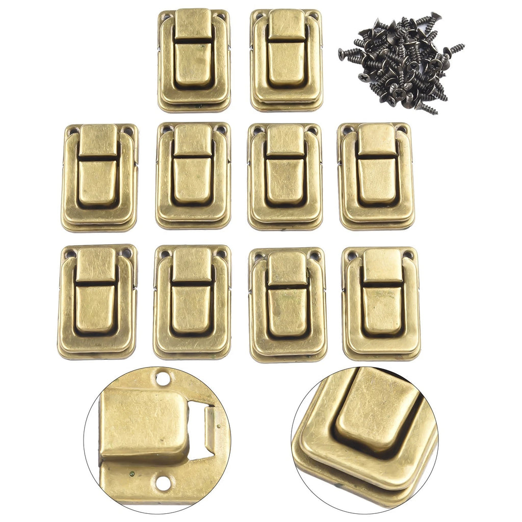 10PCS Retro Luggage Buckle Metal Lock for Furniture Hardware