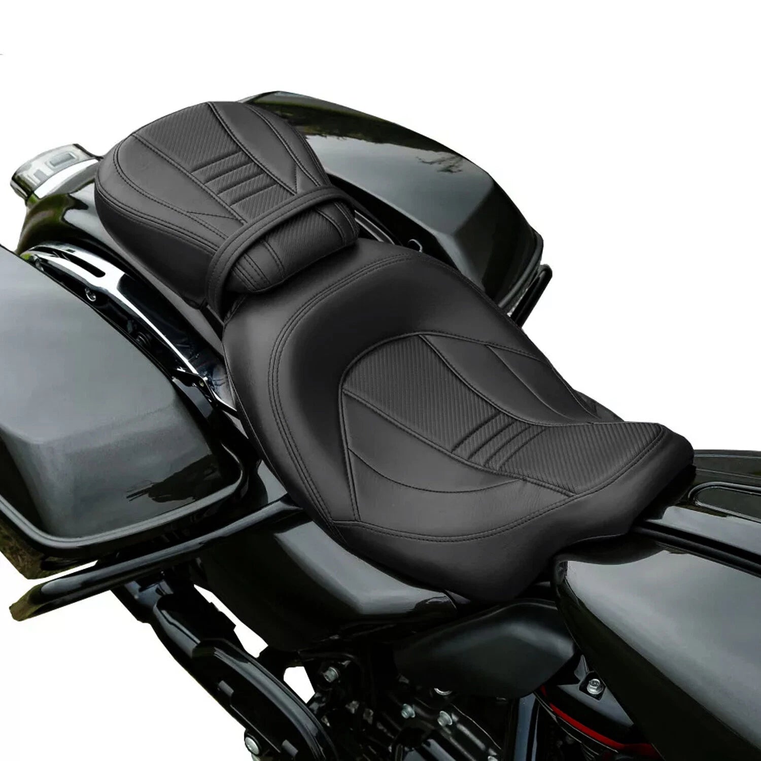 Low-Profile 2-Up Seat for Harley Touring Road King (2009-2023)