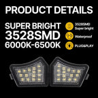 White Led Side Mirror Puddle Light for Volvo S60 S80 V70 (1999–2009)
