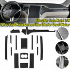 Carbon Fiber Center Console Wrap Vinyl Sticker Trim for Tesla Model X/S