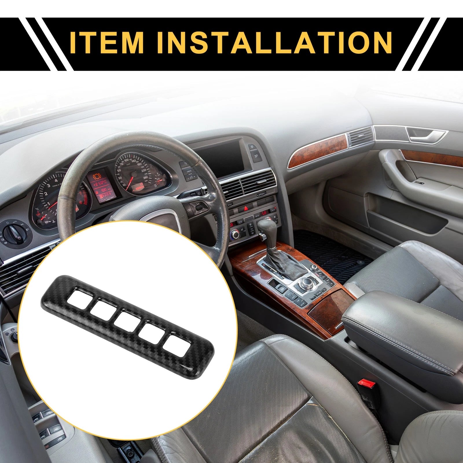 Carbon Fiber Pattern Keyless Entry Keypad Trim for Ford F-150 (2015–2023)