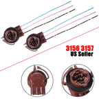 Turn Signal Light Harness Wire Plug Connectors Pair for 4157NA 3157B (—)