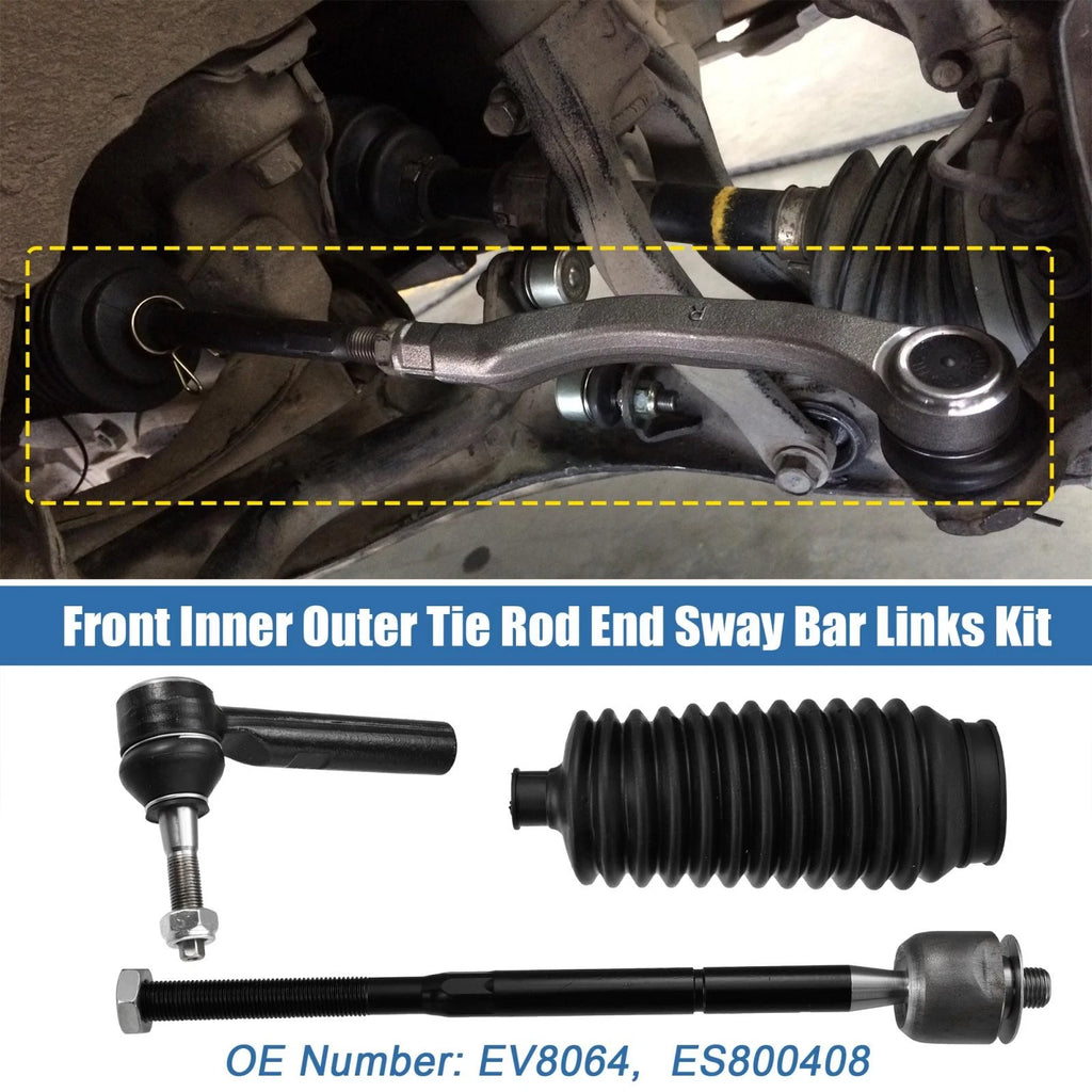 6pcs Tie Rod End Links Boot EV80645 ES800408 for Dodge Caliber (2007–2012)