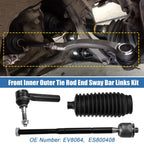 6pcs Tie Rod End Links Boot EV80645 ES800408 for Dodge Caliber (2007–2012)