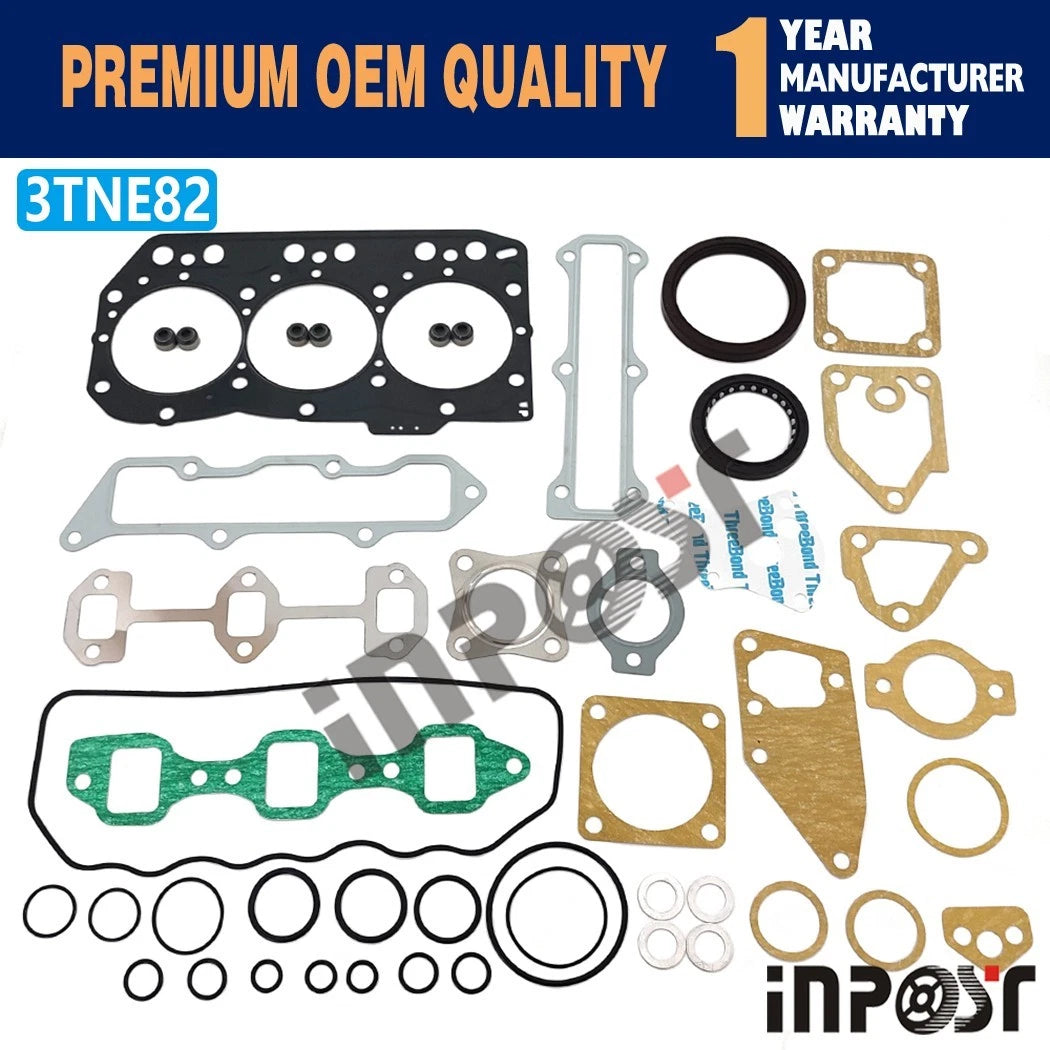 Full Gasket Kit for Komatsu PC27MR-2 PC27MR-3 (3TNE82, 3TNE82A)