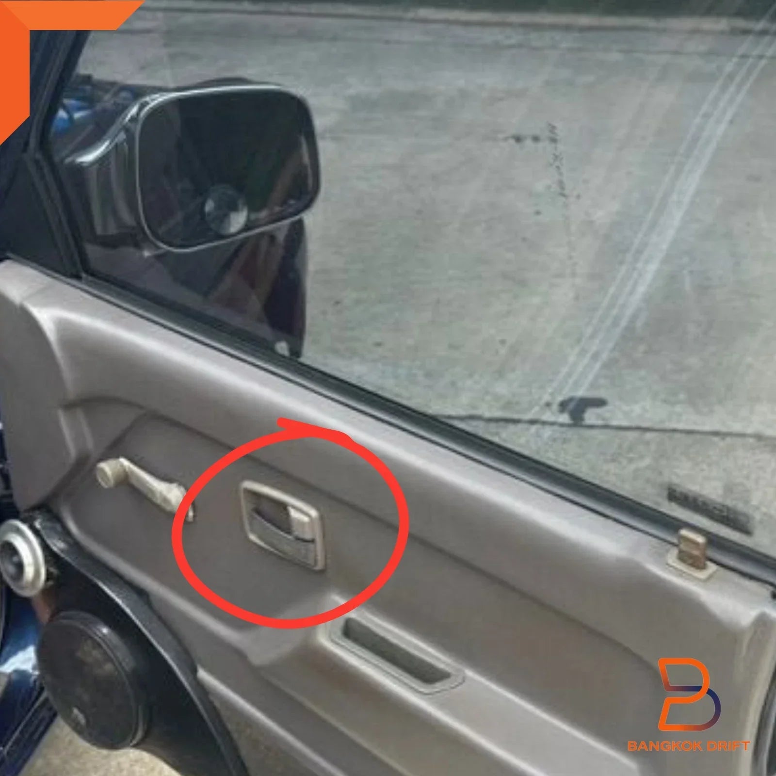 RH Grey Inner Door Handle for Holden Rodeo Ute (80-03)