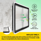 Engine & Cabin Air Filter for Subaru Forester (2009–2018), WRX (2012–2021), XV Crosstrek (2013–2015)
