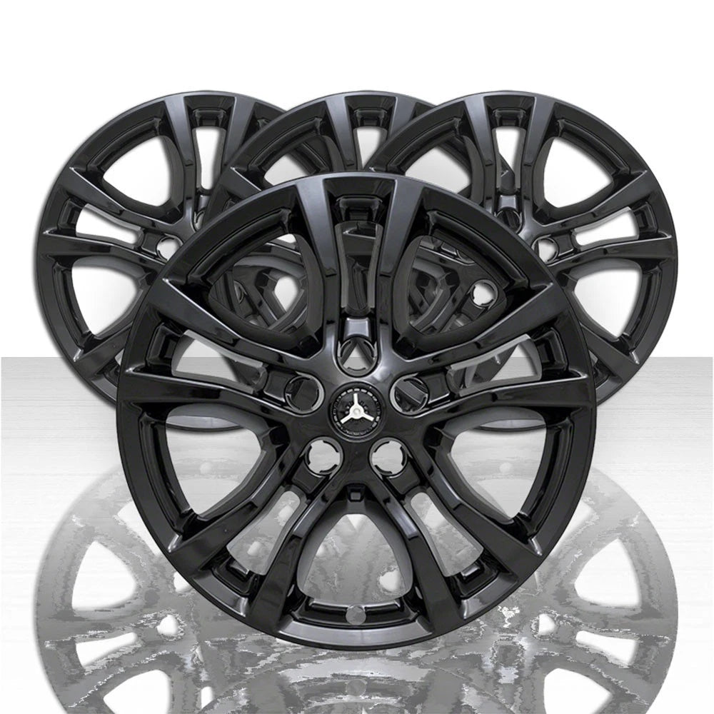 4 fit Chevy Camaro 2013-20 Black 18" Wheel Skins Hub Caps Rim Covers Simulators