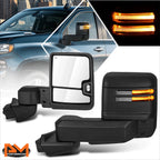 Set of 2 Power Heated LED Signal Puddle Light Tow Mirrors for Silverado 1500 LTD (2019–2025)