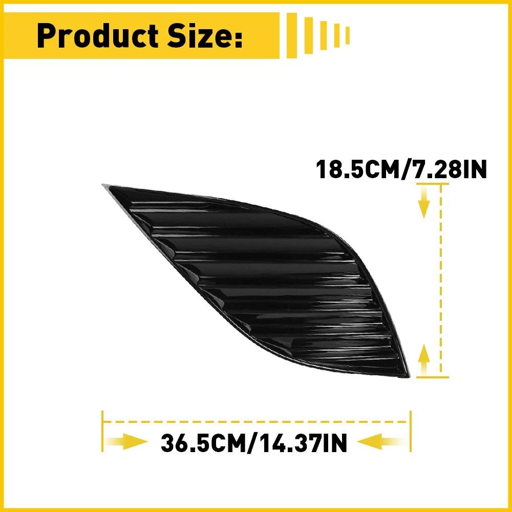 2X Front Bumper Fog Light Covers Black for Toyota Camry (2018–2020)