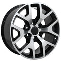 Black Wheel 22x9 w/Machined Face for 2003-2008 GMC Savana - OWH2031